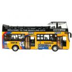 Poschodový autobus 1:32 zvuky, otváracie dvere žltý